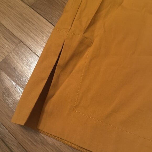 Lafayette 148 New York tunic button-front blouse in a mustard yellow - Picture 3 of 5